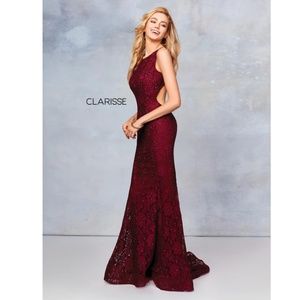 CLARISSE lace formal prom dress